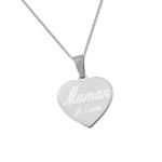 Collier coeur texte à graver