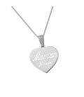 Collier coeur texte à graver