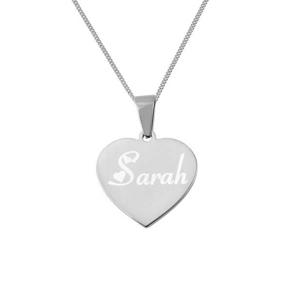 Collier coeur texte à graver