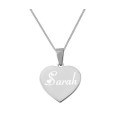 Collier coeur texte à graver
