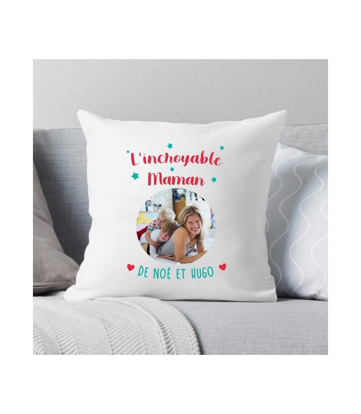 Coussin photo personnalisé pour la fête des mères Coussin photo personnalisé pour la fête des mères