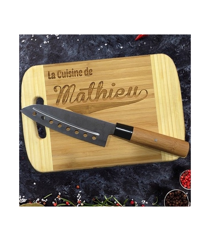 Planche à Découper Personnalisée En Verre – Dessous De Plat Pour Raclette – Prénom Réf 20
