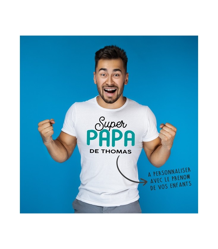 T-Shirt Personnalisé - Meilleur Papa Dans Le Monde - Poings - Cadeau Plus