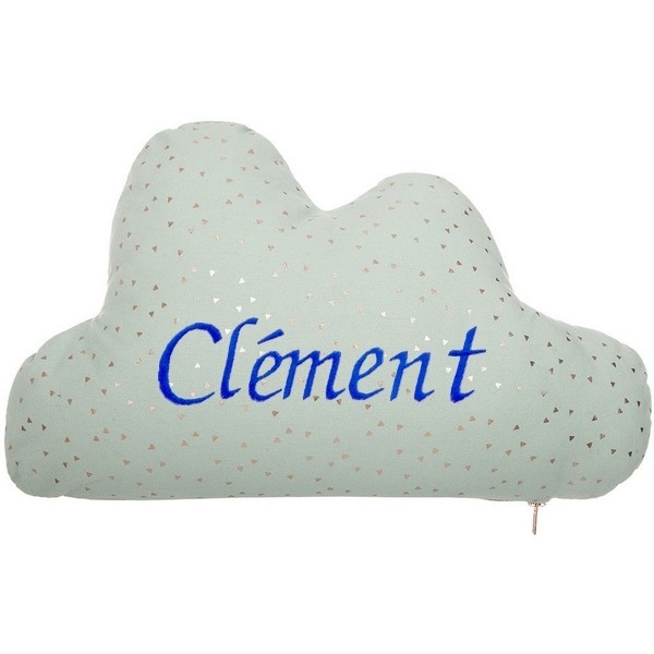 Coussin Nuage Bleu Pour Enfant A Personnaliser Avec Un Prenom Brode